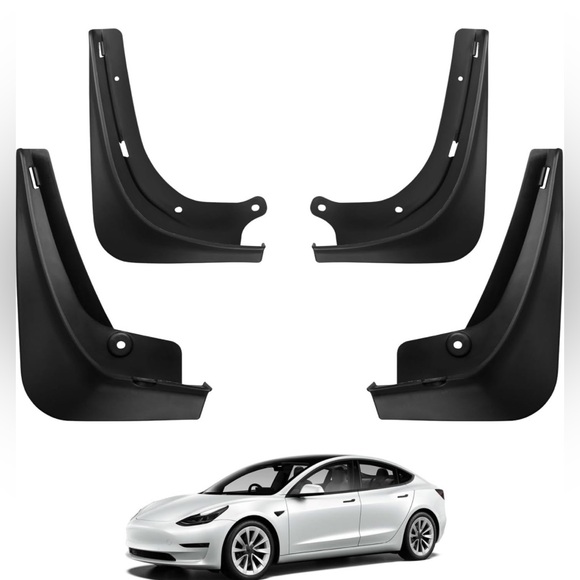 Tesla🚗Model 3 Mud Flaps Splash Guards Winter Sediment Protection Mudguards - Picture 2 of 8